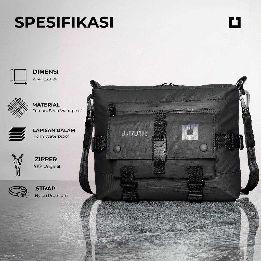 NEW DEALS SLINGBAG RIVERWAVE BRAZOS TAS SELEMPANG PRIA ANTI AIR WATER RESISTANT