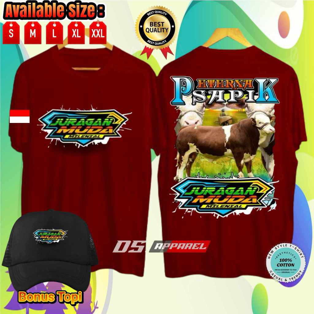 KAOS PETERNAK SAPI JURAGAN MUDA MILENIAL INDONESIA