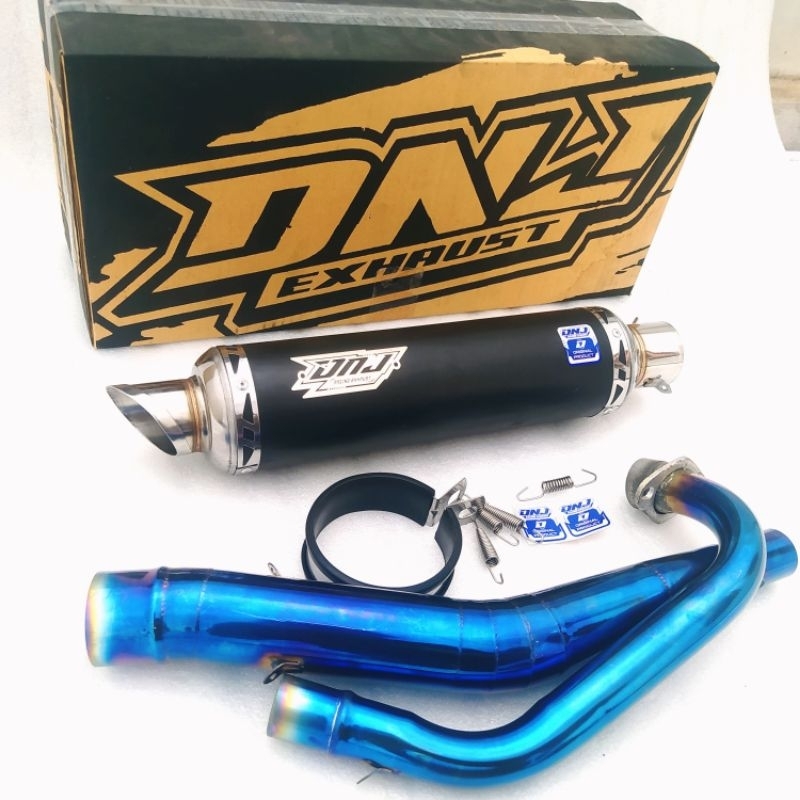 Knalpot Sakura Fullsistem Fullset Tinggal Pasang Hitam Doff Leher Bluemoon Suara Ngebas Adem Origina