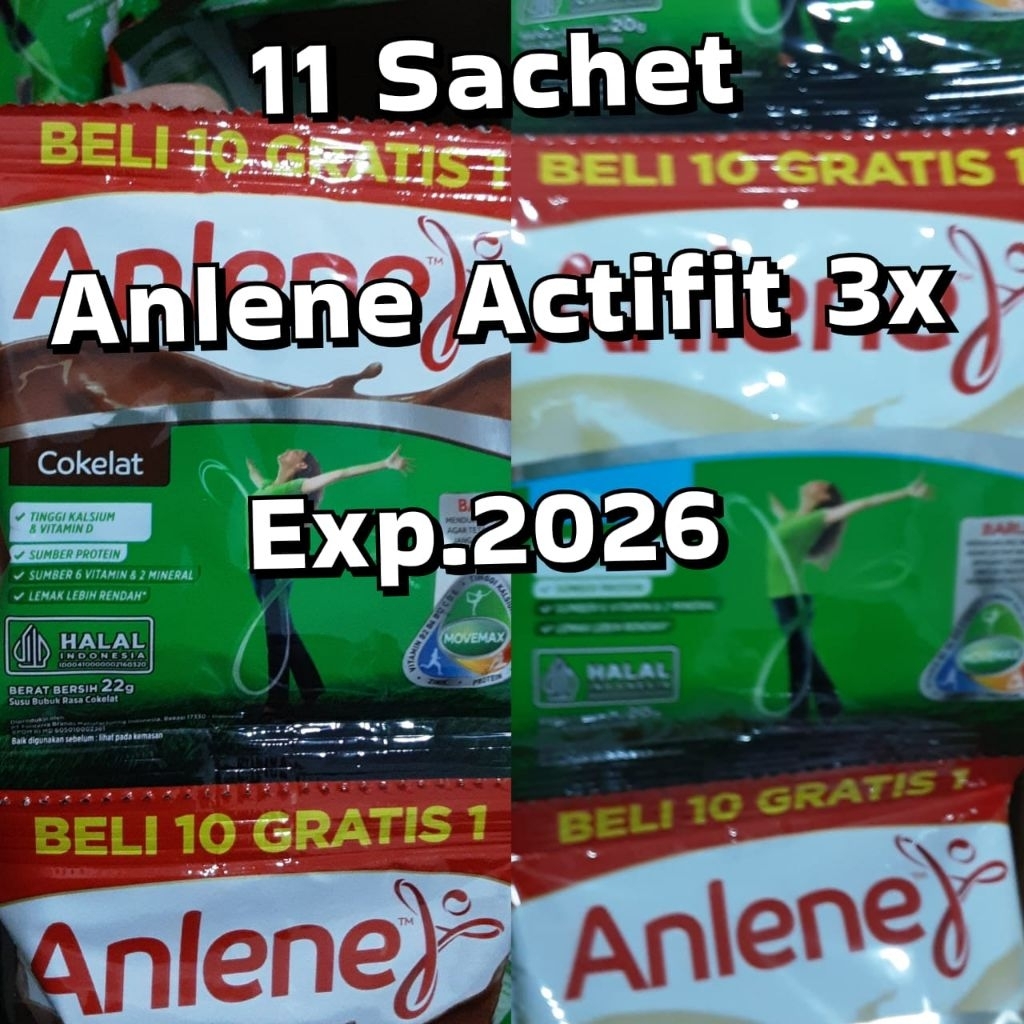 

ANLENE SACHET ACTIFIT 3X ISI 11 PCS/RENCENG /EXP. 2026 - 2027