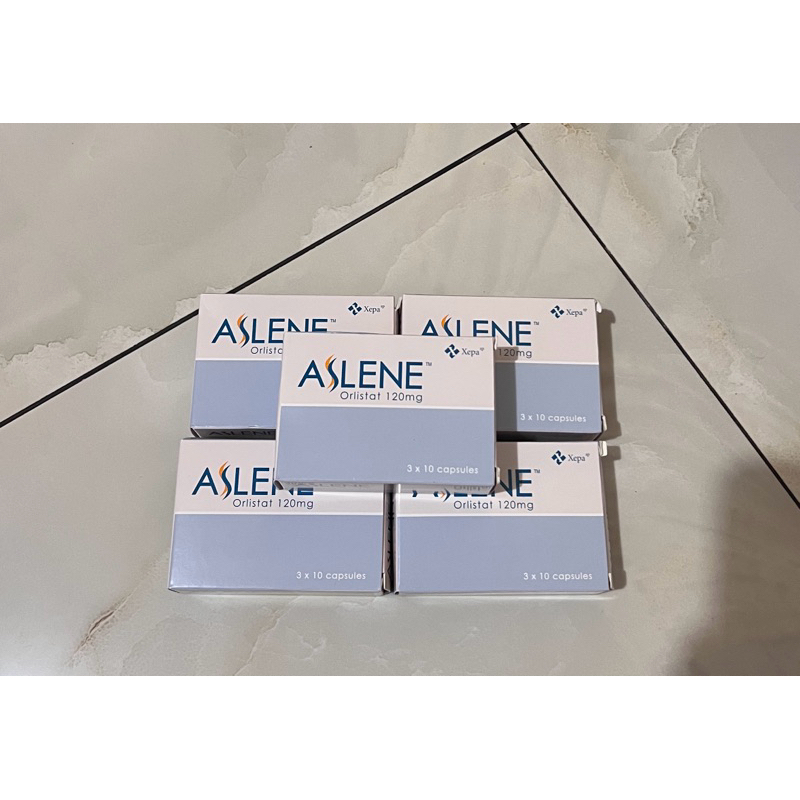 READY STOCK ASLENE ORLISTAT 120MG PELUNTUR LEMAK OBAT DIET 30 KAPSUL | ORI MALAYSIA