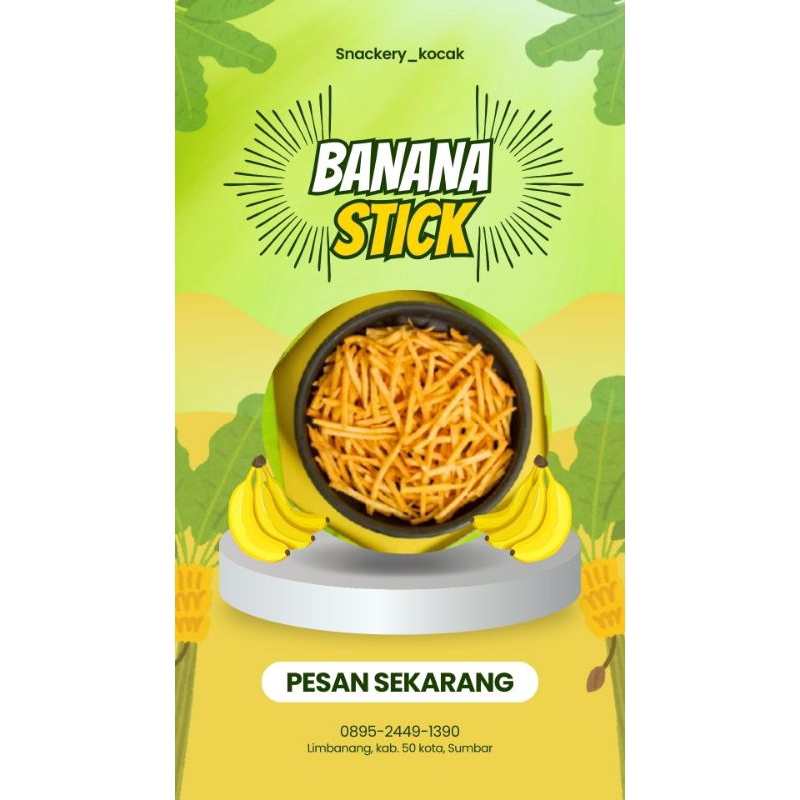 

Banana stick perball "3kg" (varian coklat & pedas daun jeruk)