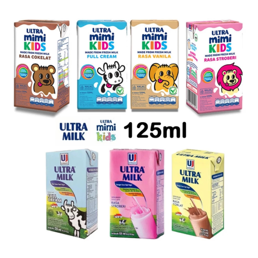 

ULTRA Susu UHT / Susu Ultra Mimi Kids 125ml x 40 Pcs (1 Karton)