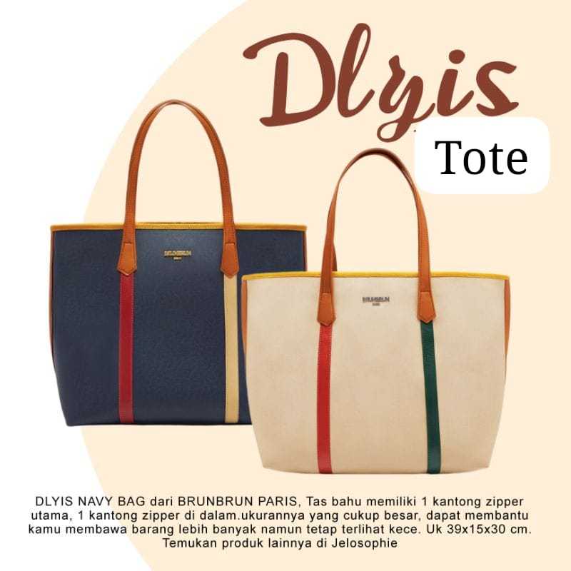 TOTE BAG WANITA TAS DLYIS BRUNBRUN PARIS ORIGINAL