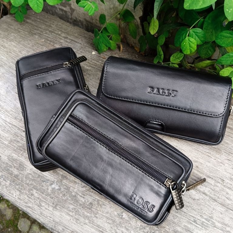 KODE P98F Dompet Hp Kulit Double Tempat Slot  Tempat Hp Double Kulit Asli  Sarung Hp Double Kulit Sa