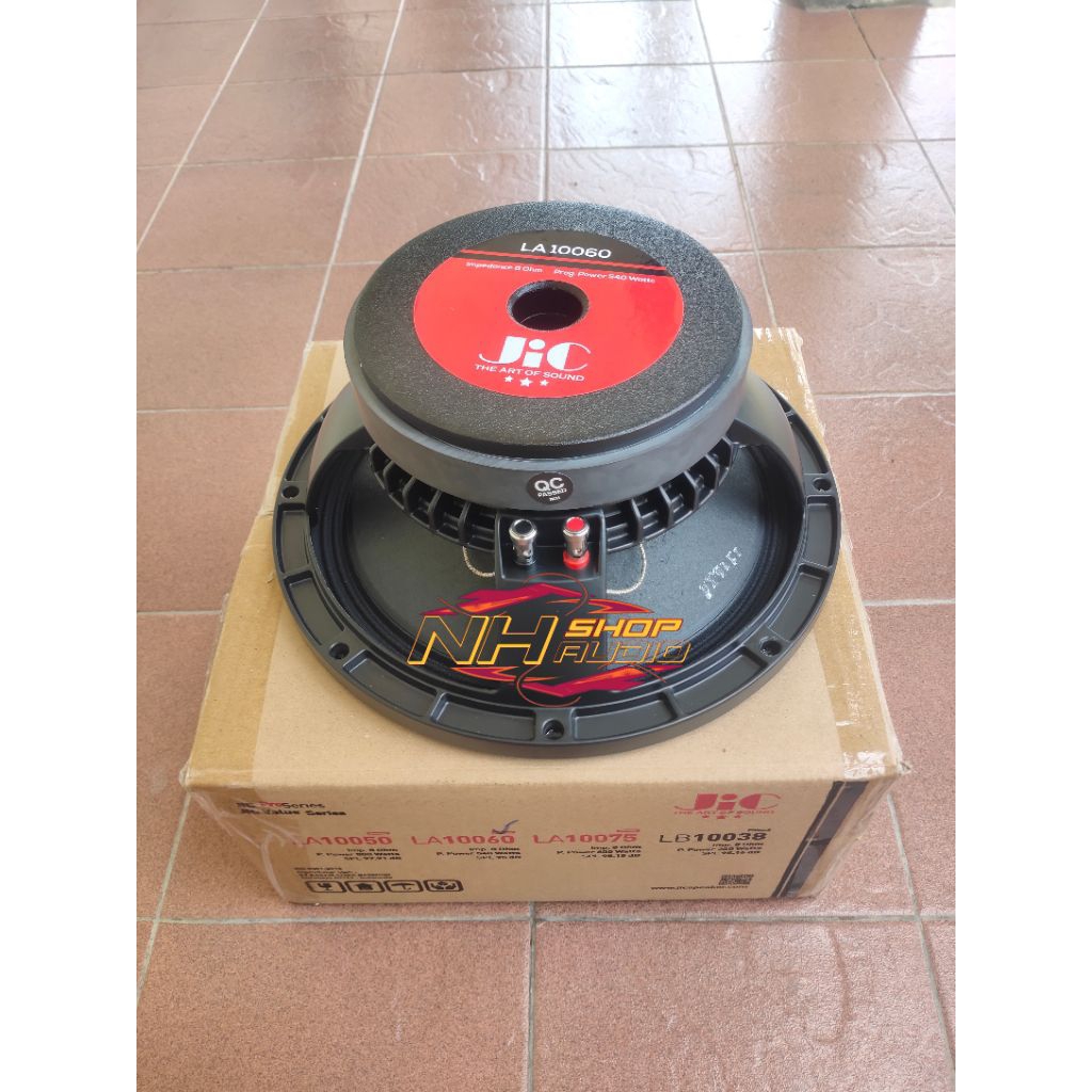 Speaker JIC LA10060 LA 10060  10 inchi 540 Watt Mid Low VC 2.4in daun coating tahan air Speaker Jic 