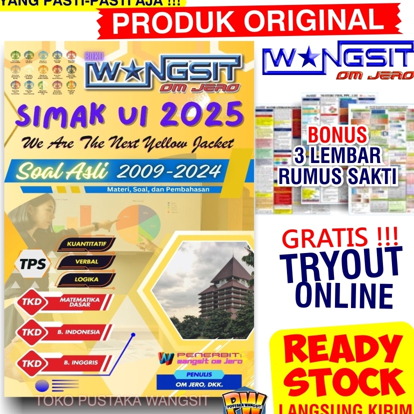 KODE D36B Buku Wangsit SIMAK UI 225  Buku Wangsit OM JERO UTBK SNBT SIMAK UI 225