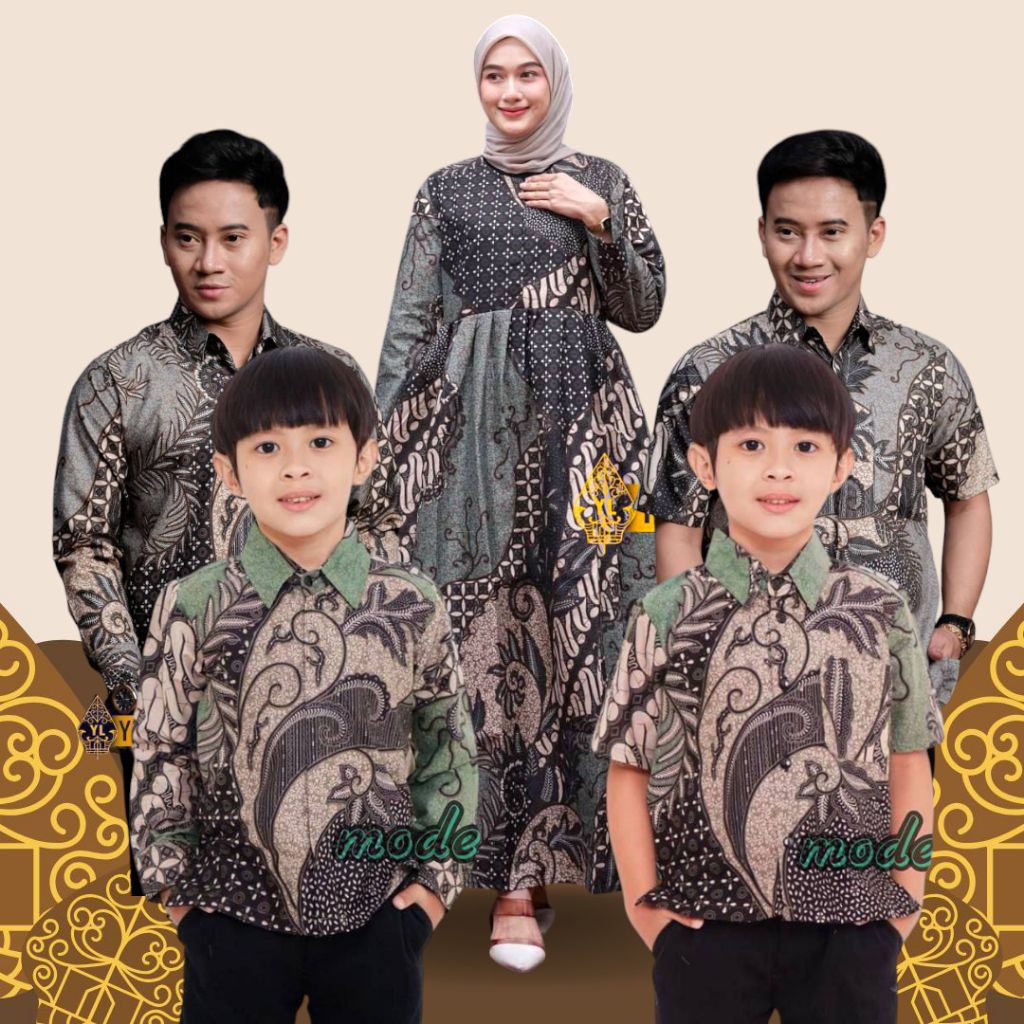 BAJU BATIK COUPLE KELUARGA BAHAN PREMIUM BAJU COUPLE BATIK DEWASA DAN ANAK