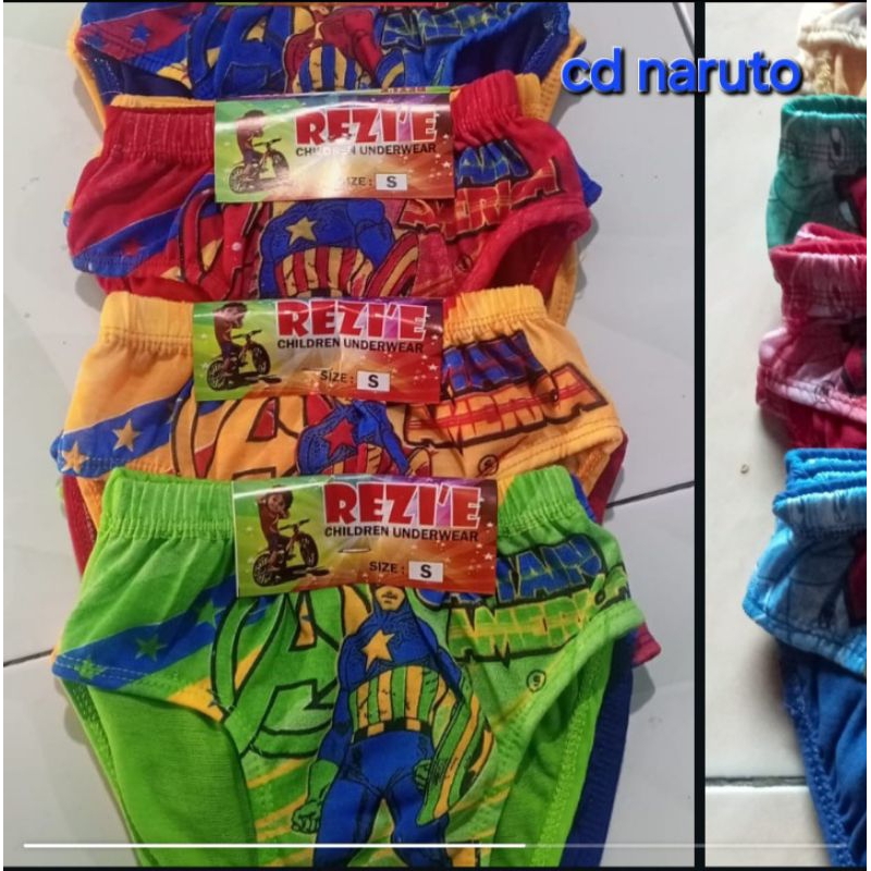 6pcs celana dalam anak laki laki naruto sablon bergambar