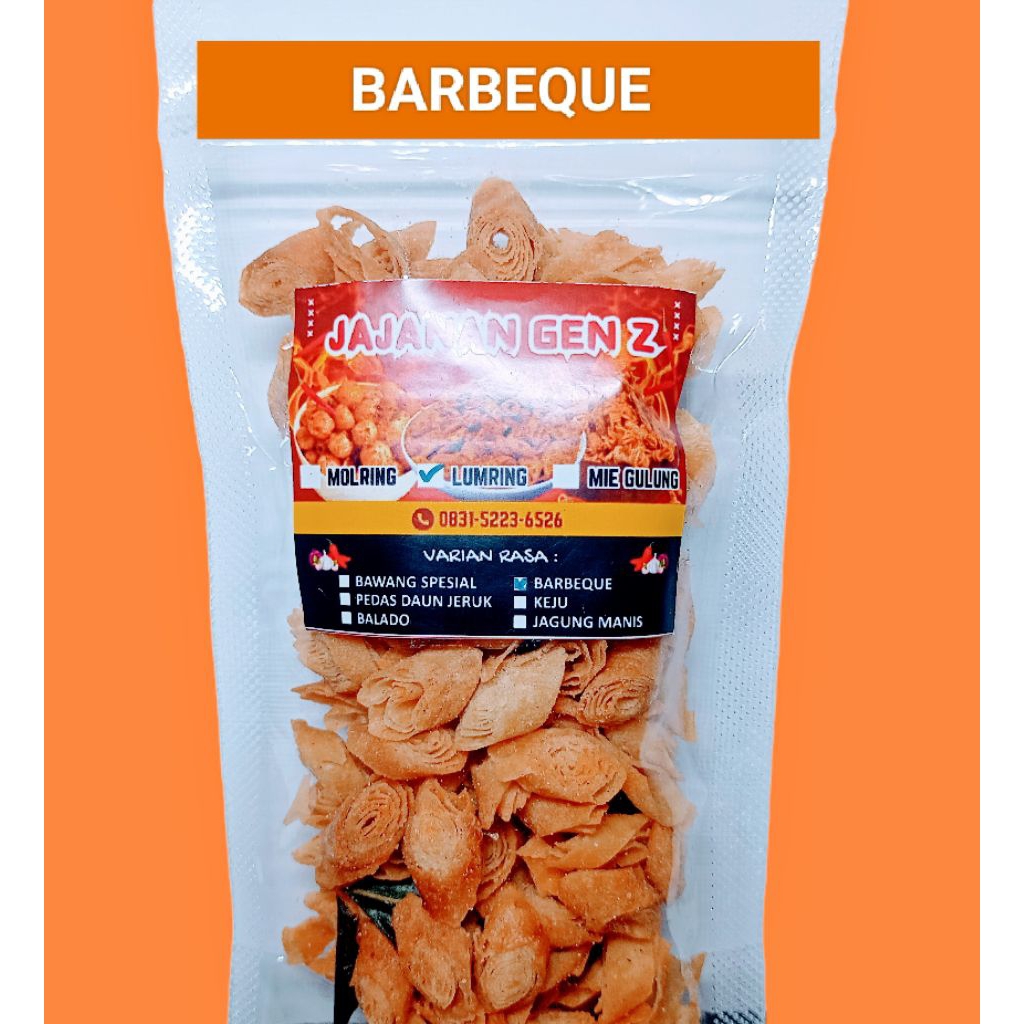 

LUMRING (lumpia kering) / kripik kulit lumpia rasa BARBEQUE