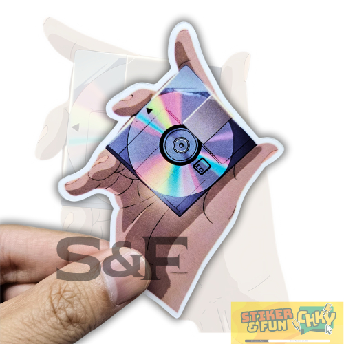 

Stiker Sticker Vinyl Laminasi Glosy DISKET ON HAND