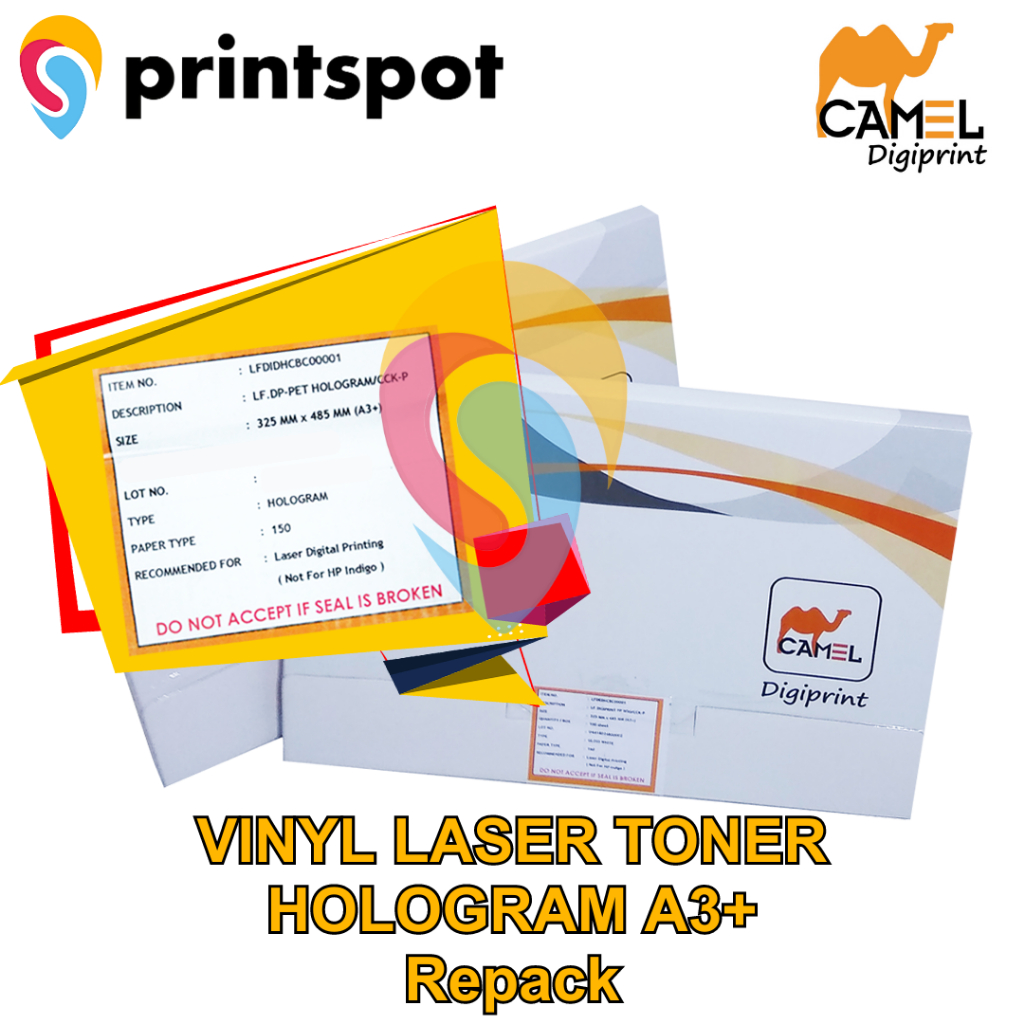 

Camel Digi Print Sticker Vinyl Hologram Laser A3 Stiker Pelangi REPACK 20