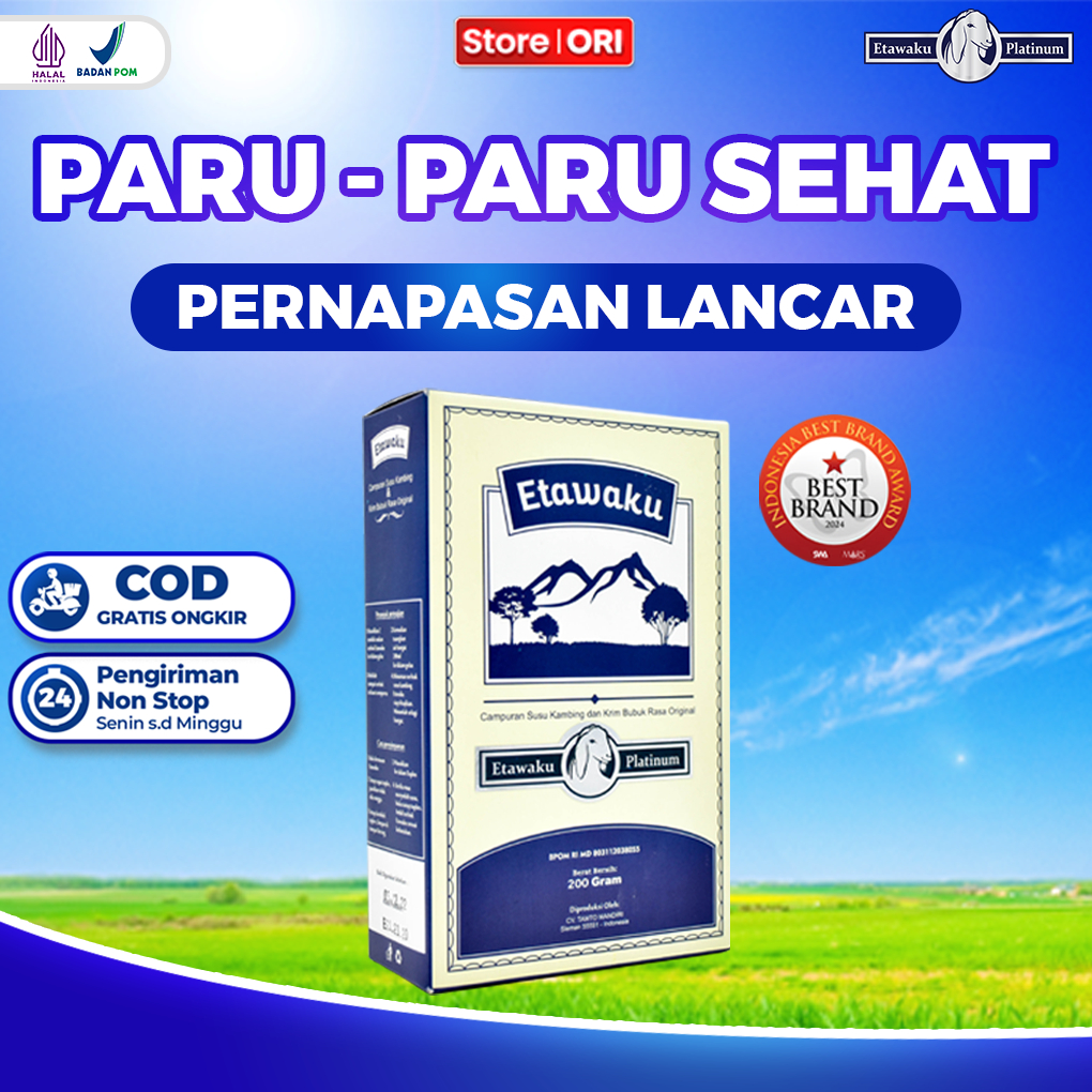 

Etawaku Platinum - Susu Etawa Sembuhkan Gangguan Pernapasan Batuk Berdahak Asma Sesak Nafas dan Sendi Paket 1 Box