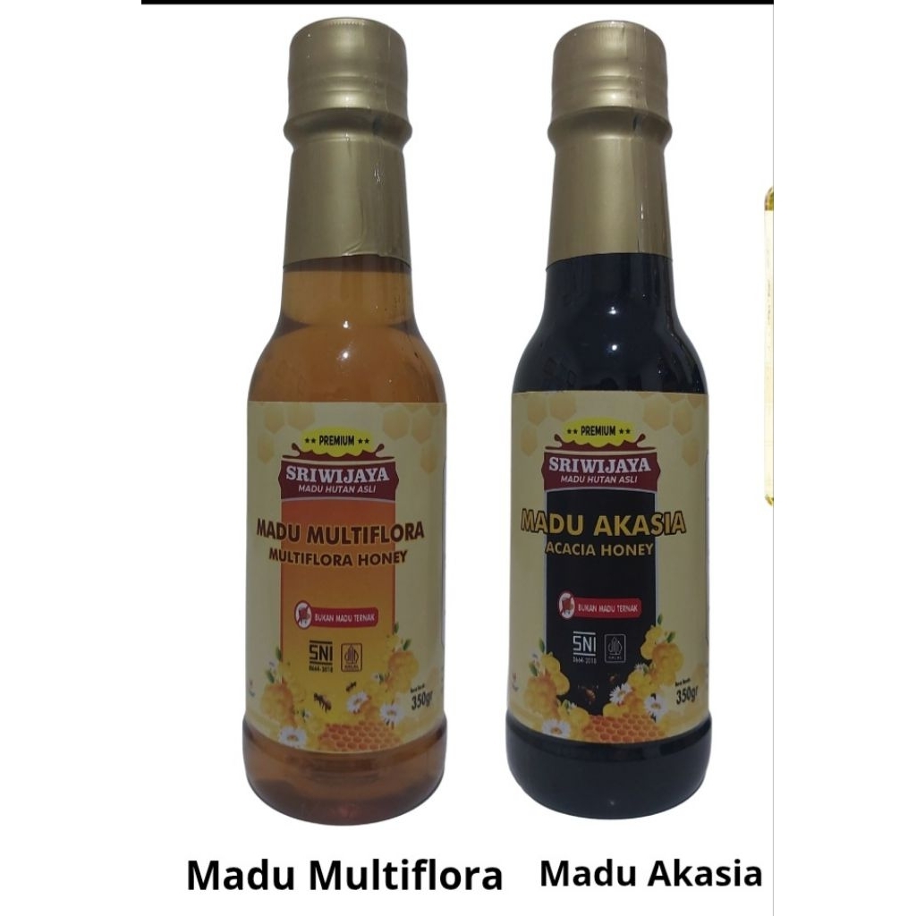 

Madu Hutan Asli Sriwijaya 350.gram ,Akasia(hitam-manis sedikit asam)multiflora(kuning/merah-manis)