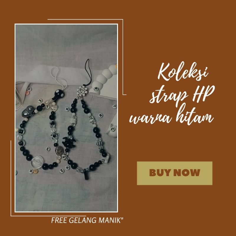 strap hp/strap phone/gantungan hp/strap hp hitam/strap phone hitam/gantungan hp hitam/strap hp aesth