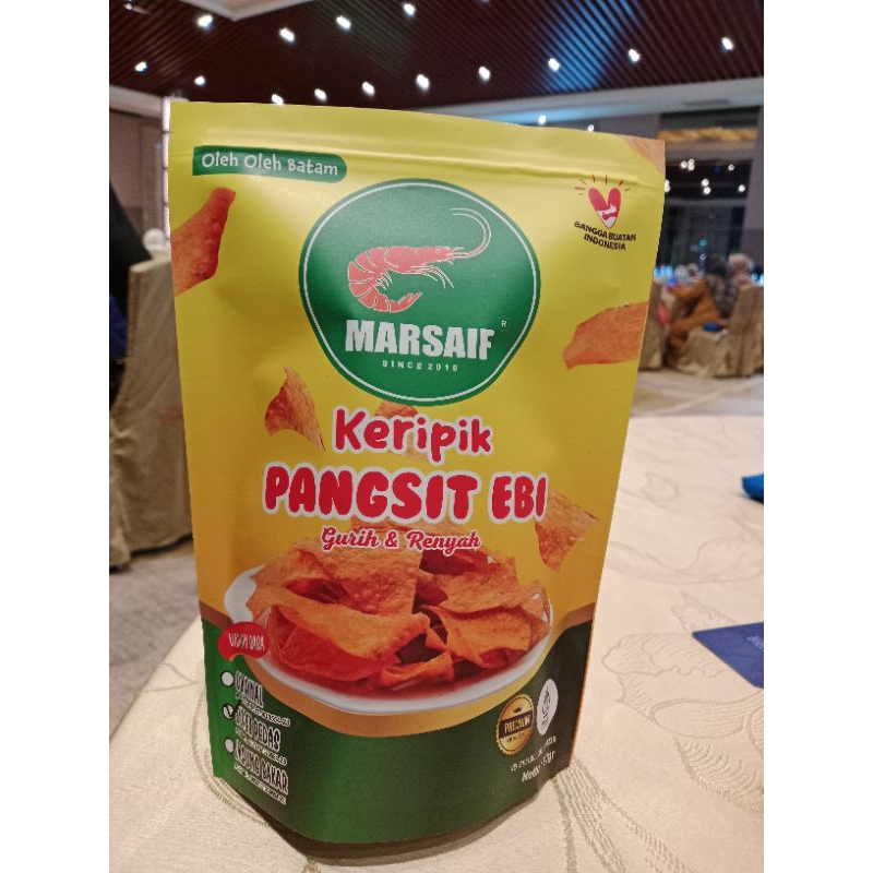 

MARSAIF Keripik pangsit ebi 80gr gurih & Renyah OLeh OLeh dari BATAM