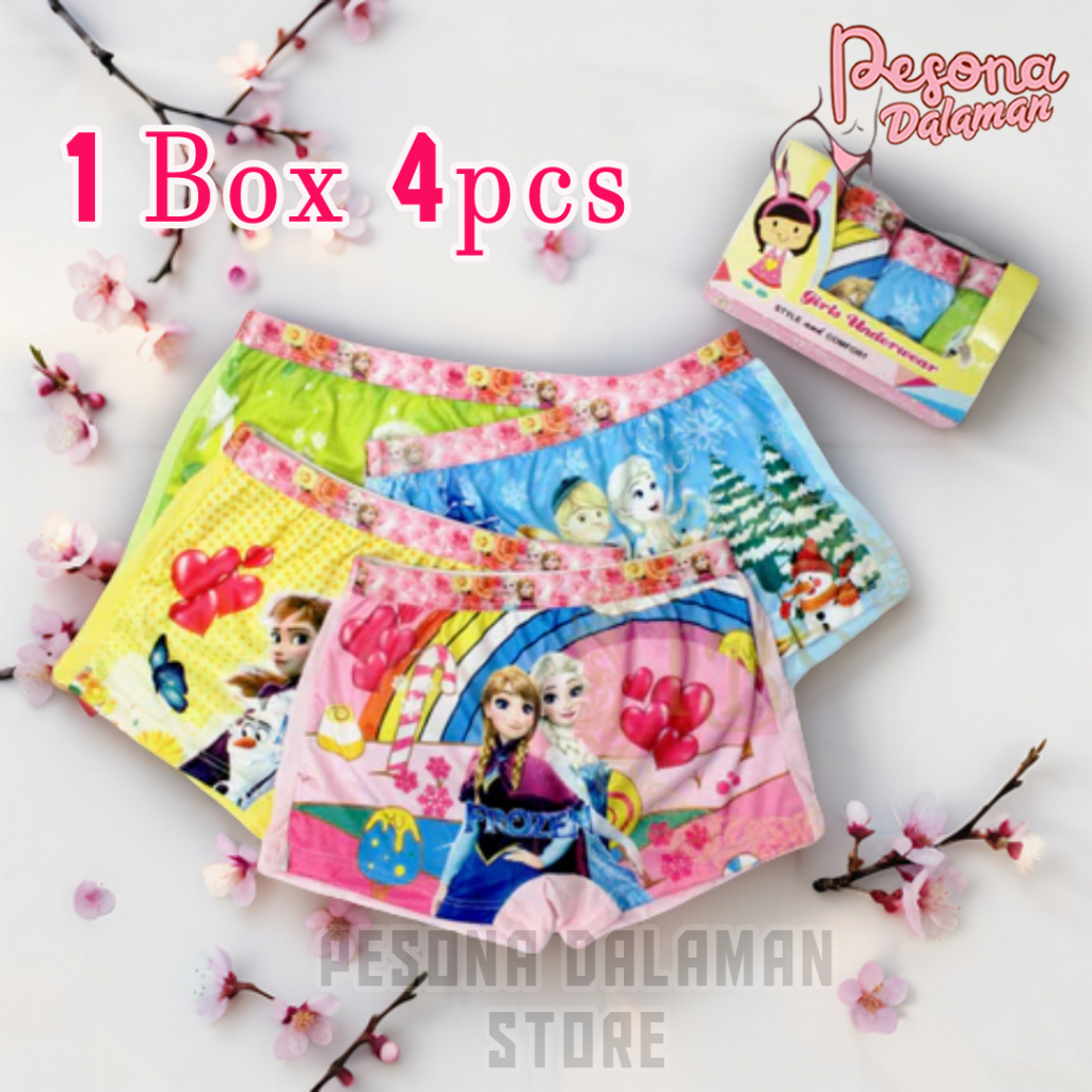 DALAMAN ANAK PEREMPUAN ADEM, LEMBUT | CD ANAK WANITA PEEMPUAN MOTIF GAMBAR KARTUN | SR-32