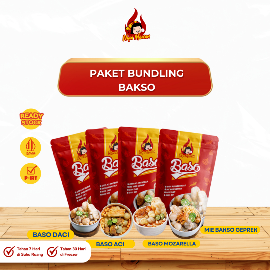 

NYAI MERCON - PAKET BASO (BASO ACI, BASO DACI, MIE BASO GEPREK, BASO ACI MOZARELLA)