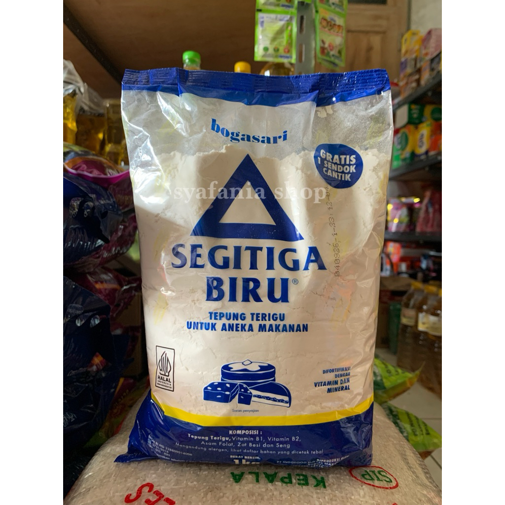 

Tepung Terigu Bogasari Segitiga Biru 1kg