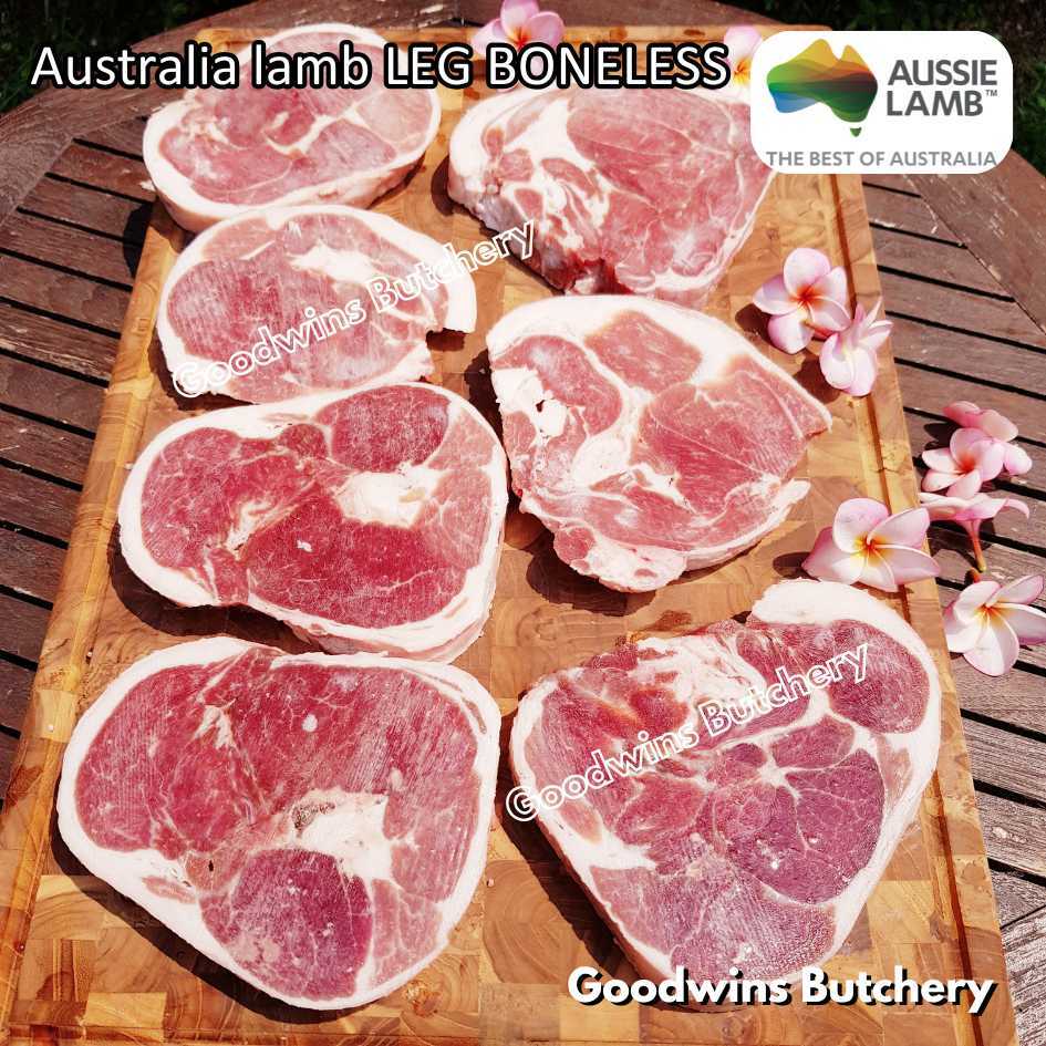 

Lamb LEG BONELESS steak cuts Australia Wammco Midfield McHerd WhiteStripe Junee | kaki domba muda tanpa tulang frozen
