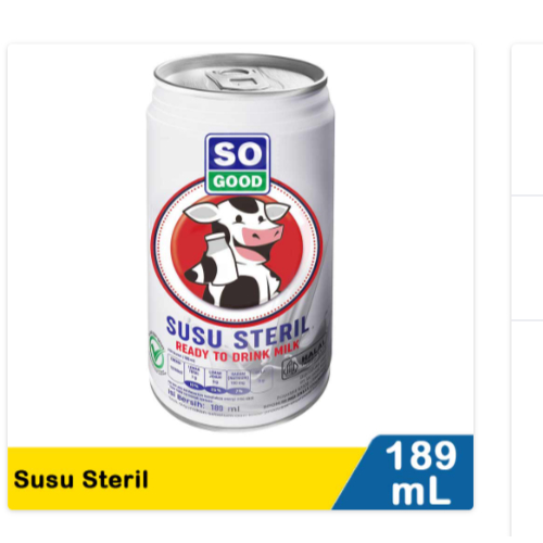 

so good susu steril steril 189ml