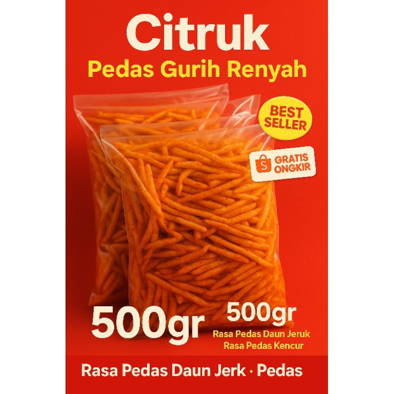 

Citruk Cemilan Kriuk Pedas Gurih