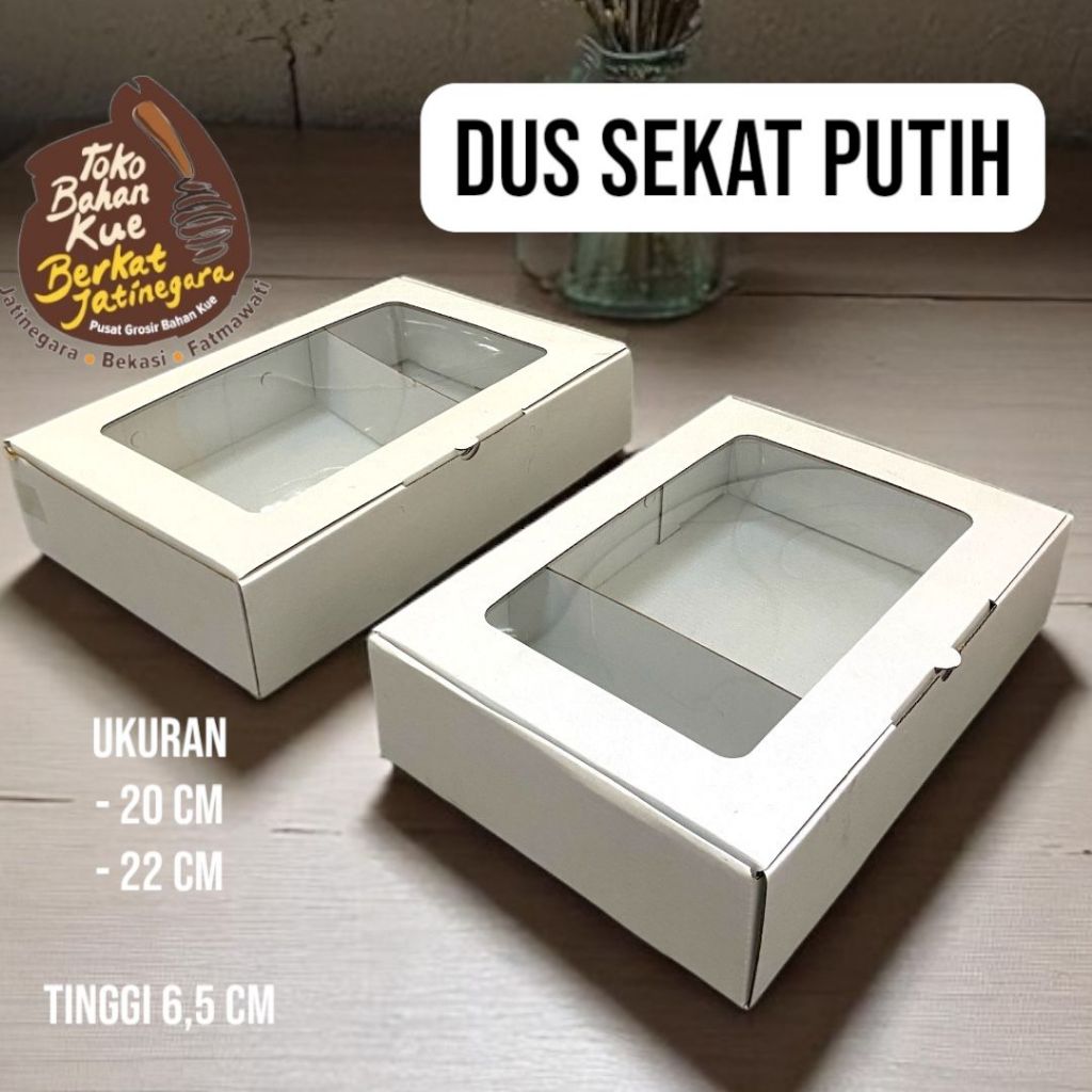 

DUS SEKAT PUTIH TINGGI 6,5 CM / BOX SEKAT PUTIH TEBAL/ PCS