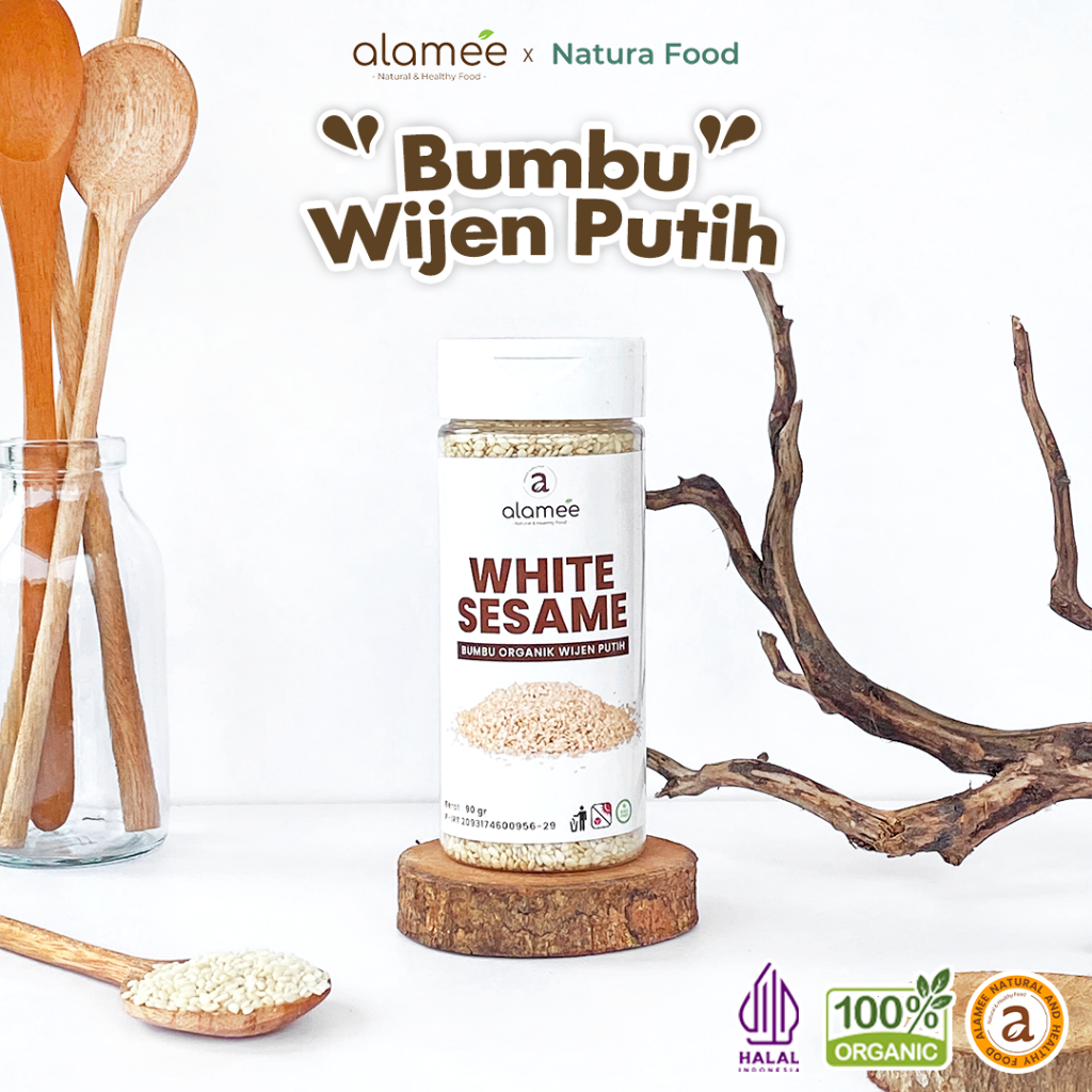 

ALAMEE Wijen Putih Bumbu Dapur Organik White Sesame Seed Bumbu Dapur Organik Masak Tabur