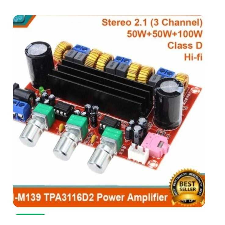RF4261 kit 2.1 class d digital amplifier tpa3116d2 tpa3116d tpa3116 2 x 50wby PCM LTC GLODOK