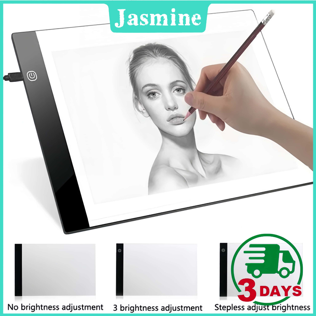 

（COD）A3/A4 LED Drawing Tracing Board Stensil Board Papan Jiplak Gambar LED Anak & Dewasa Copy Board Papan LED Light Pad Ultra Slim