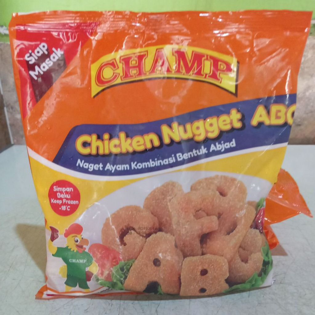 

Nuget ayam champ bentuk abc