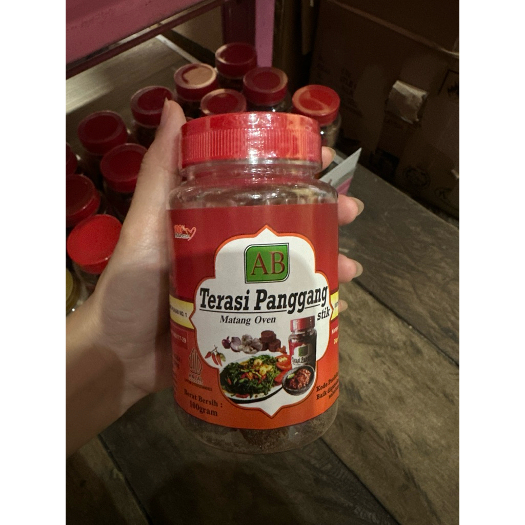 

TERASI PANGGANG MERK AB 100gr//MAKANAN KHAS BANGKA//OLEH-OLEH BANGKA//