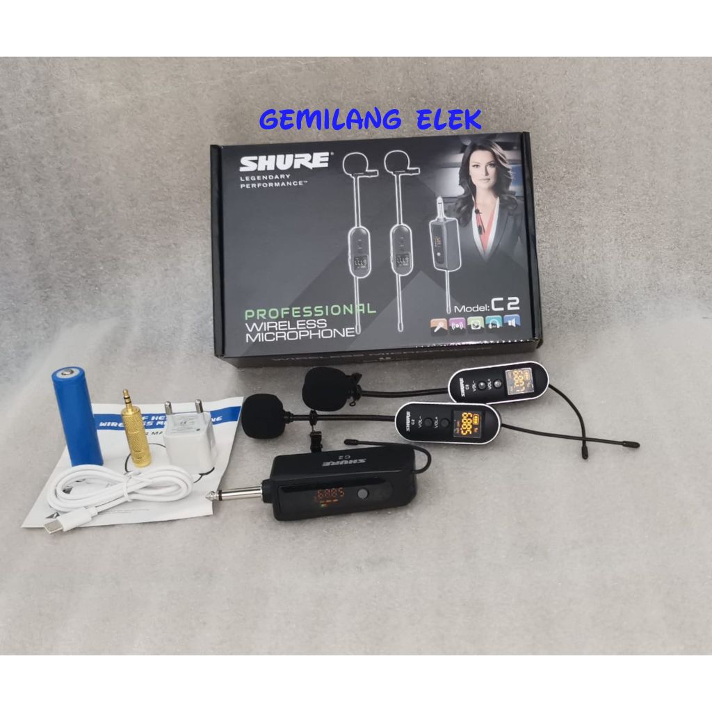 Mic Wireless Clip On SHURE C 2