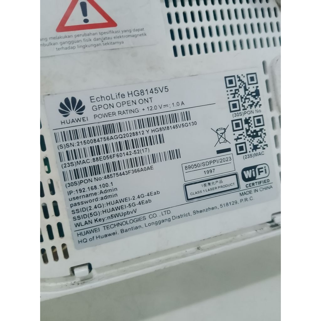 Huawei Hg8145v5 gpon ont modem fo