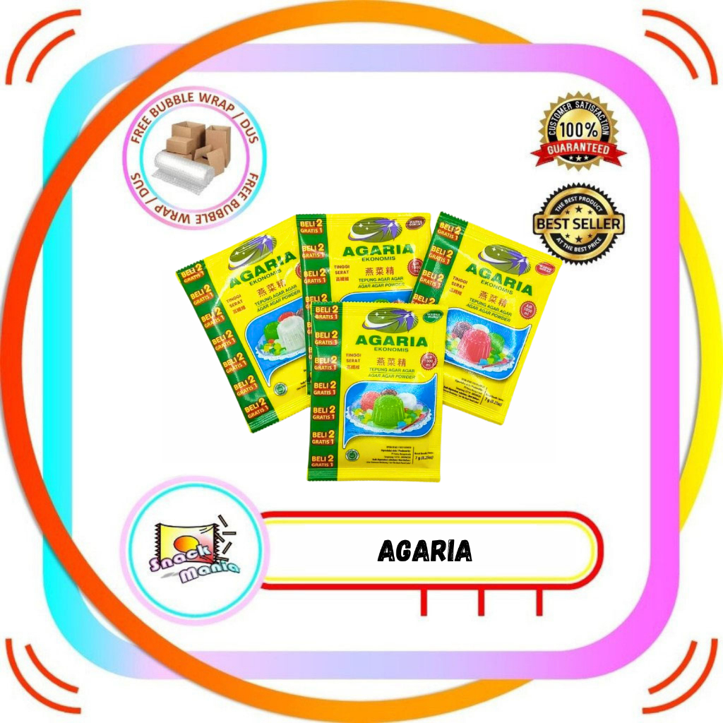 

Agar agar Agaria Tepung Ekonomis Putih Merah Hijau Coklat ~ 7 gr