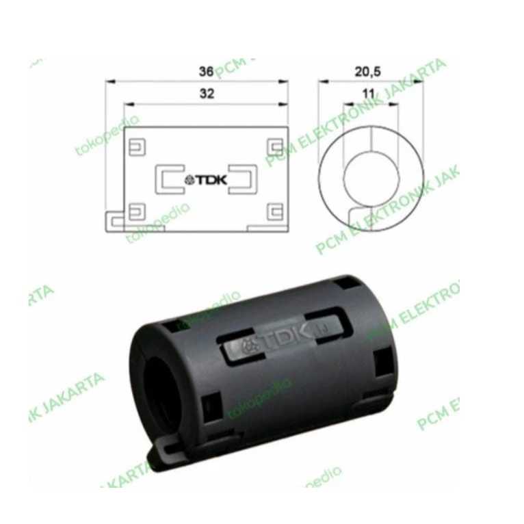 RF4273 ferrite ferit ferrit magnet tdk 11mm kabel zcat2035 1130 au63 by PCM LTC GLODOK