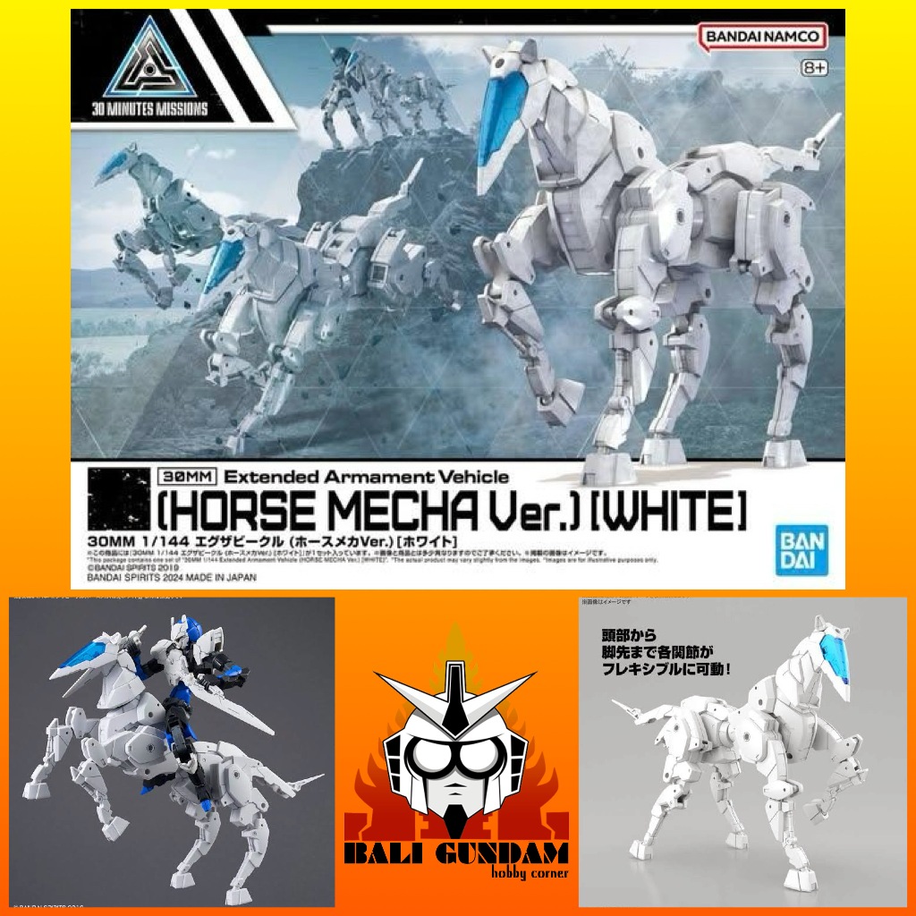 30MM 1/144 EXTENDED ARMAMENT VEHICLE HORSE MECHA WHITE VER Bali Gundam Hobby Corner Bandai Original
