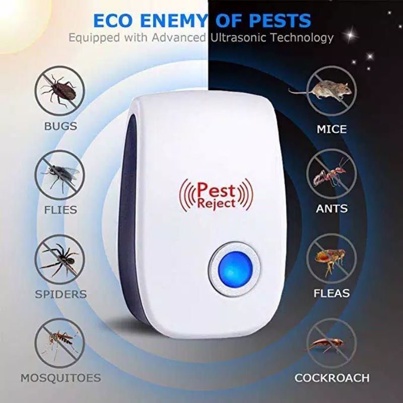 Alat Pengusir Cicak Ultrasonic Pest Repeller Reject Terbaru Original