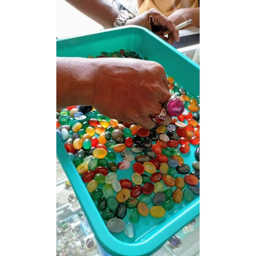 PROMO GROSIR 1 KODI BATU AKIK CAMPUR KODIAN 20 PCS