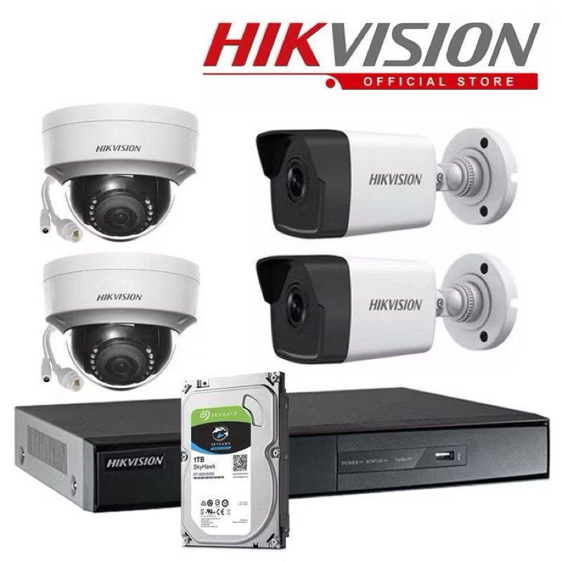 Paket CCTV IP Hikvision 4 Channel