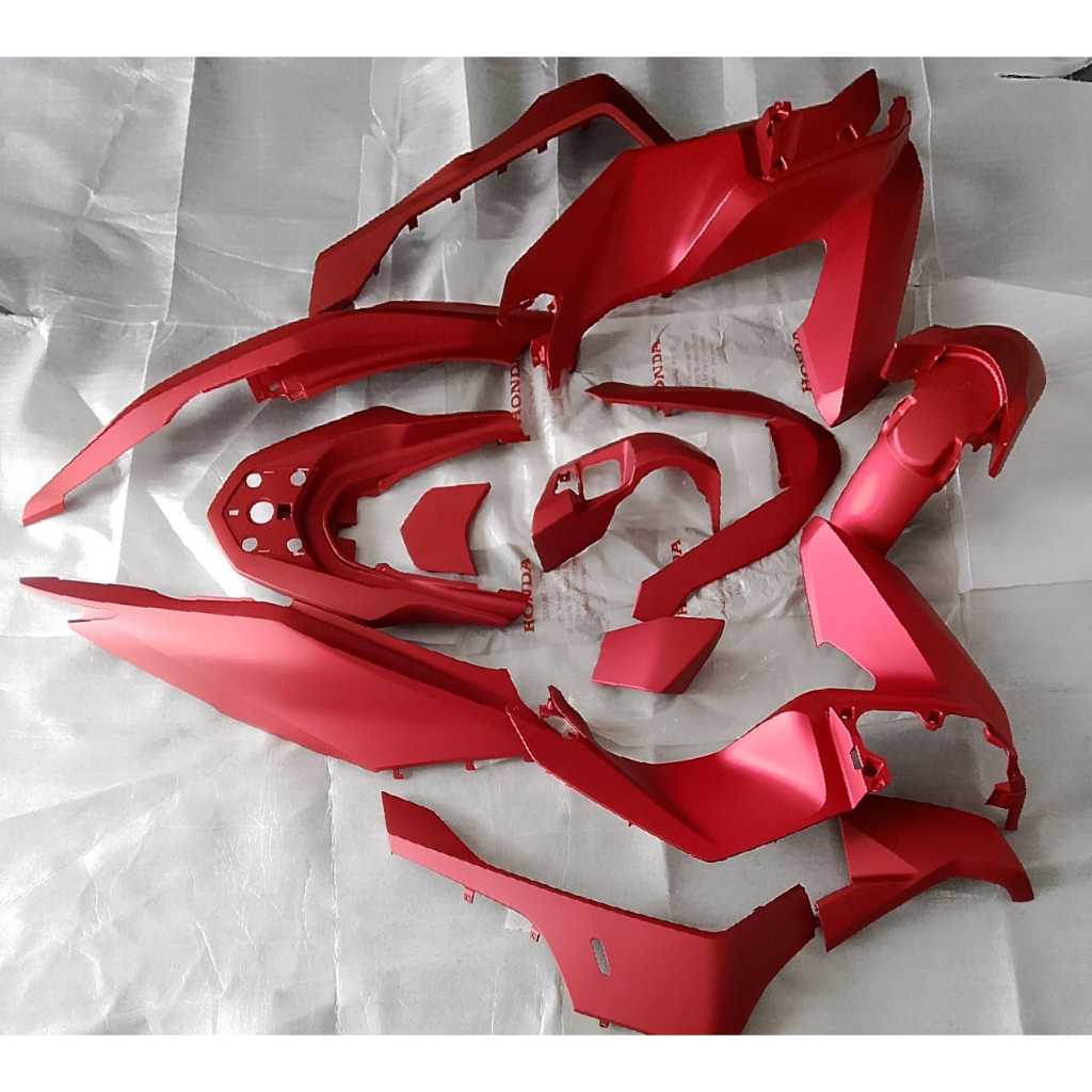Cover body bodi set PCX 160 2025 original merah dof