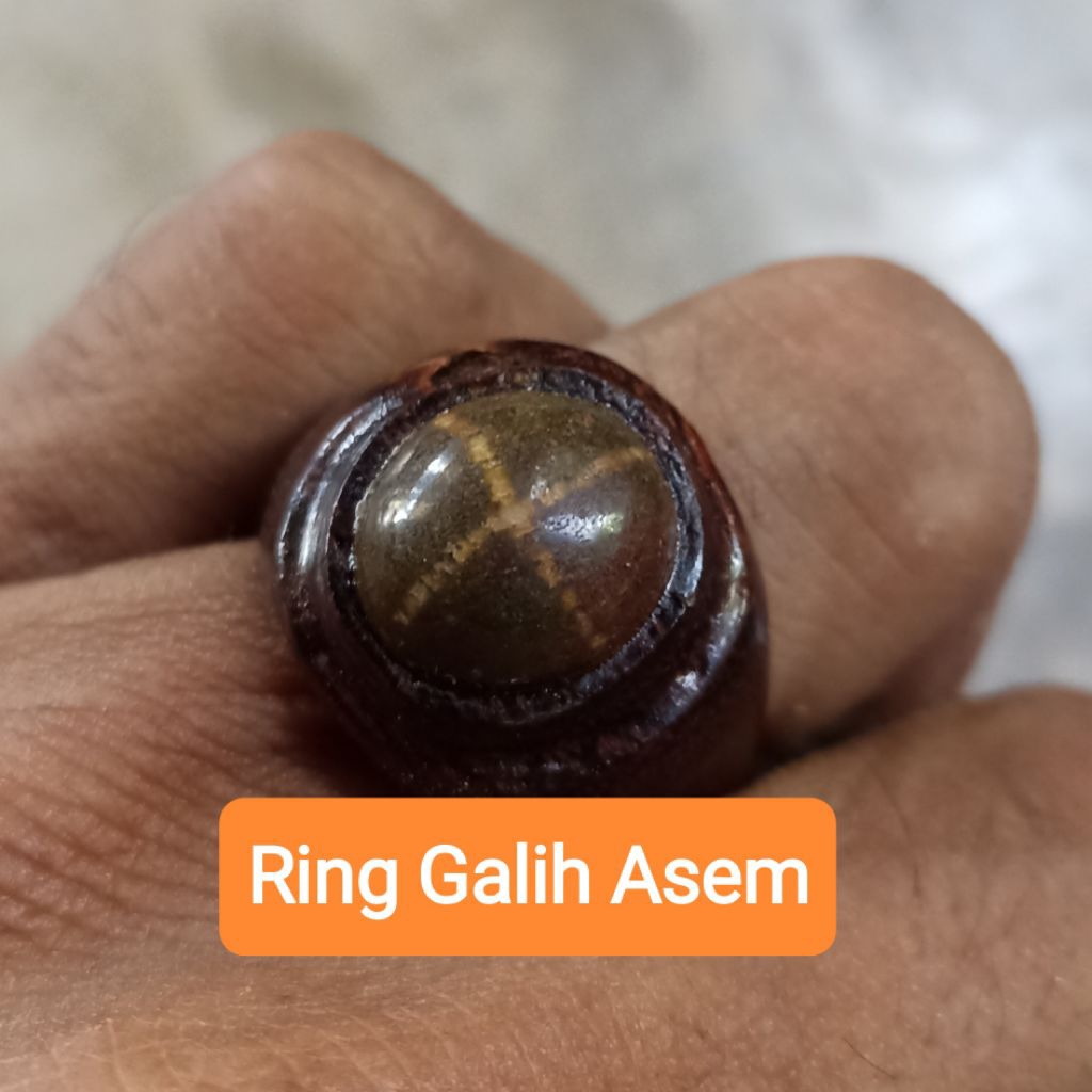 Batu Akik Tapak Jalak Aceh Ring Galih Asem ngurak dim 9