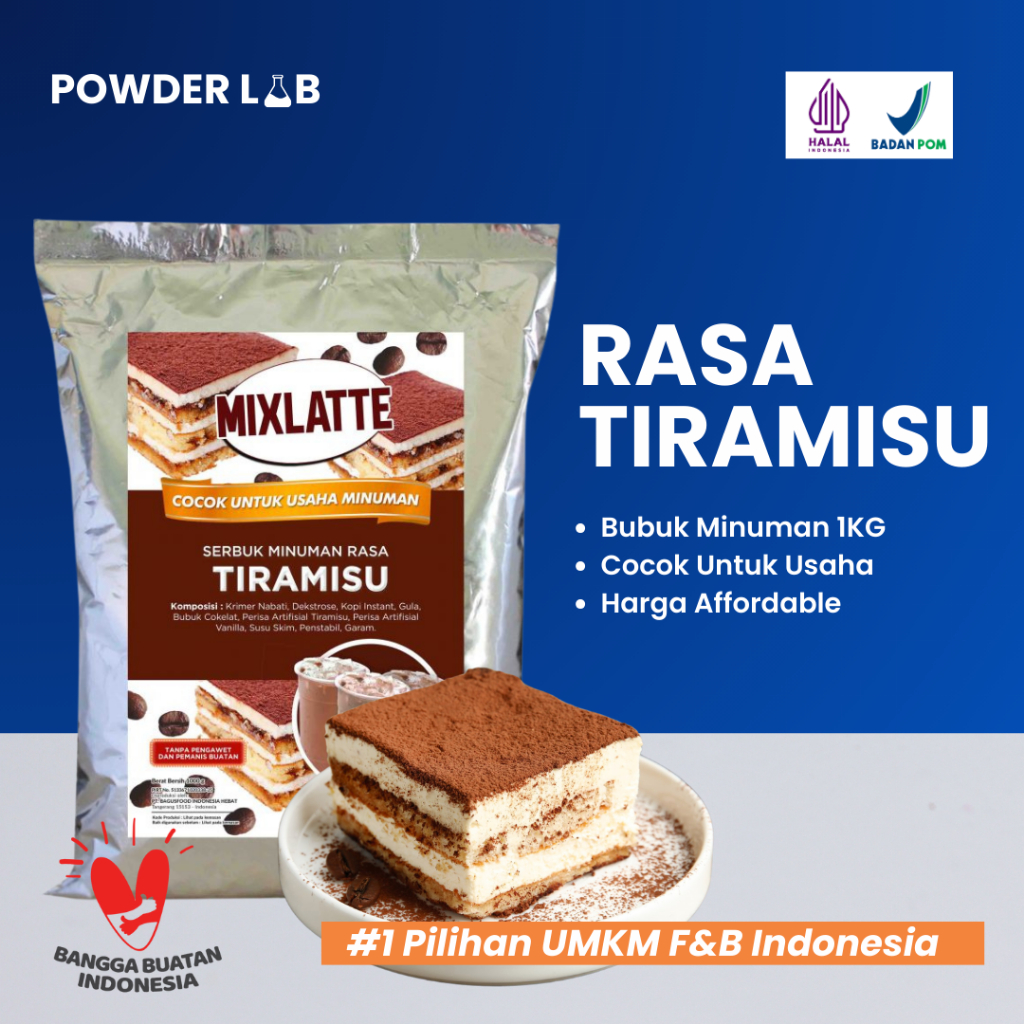 

Bubuk Minuman Mixlatte Rasa Tiramisu 1 KG | Powder Drink Premium