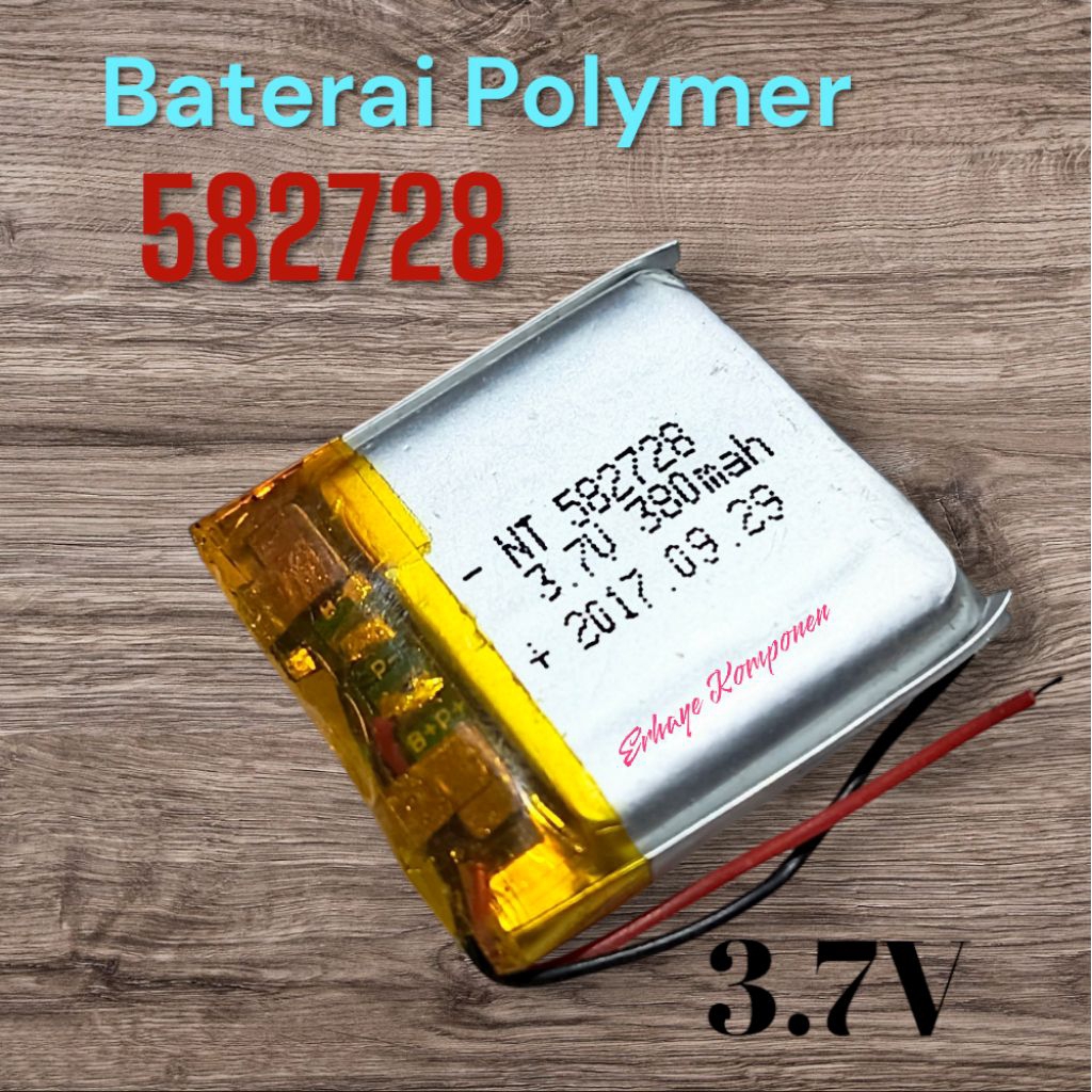 Baru Baterai Polymer 582728 Baterai Polymer Smart Watch MP3 Bluetooth,dll.