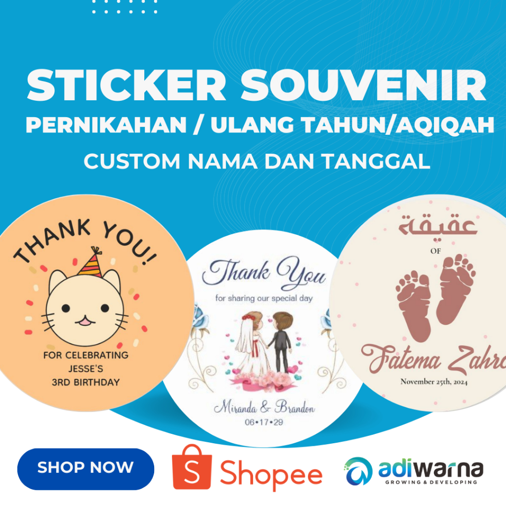

Cetak Stiker Pernikahan Bulat — Custom Desain & Foto, Cocok Souvenir!