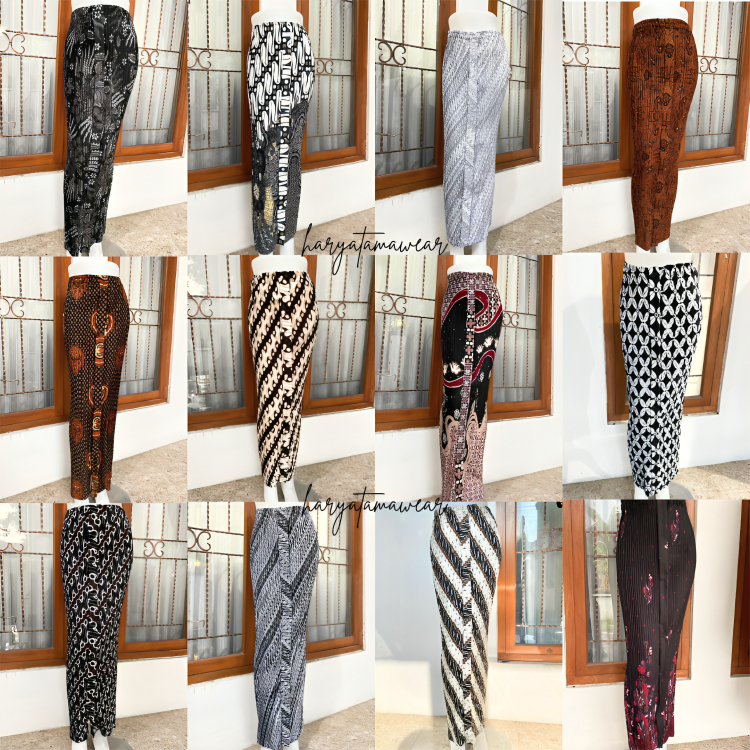 Termurah Rok Plisket Wiru - Rok Batik Wiron - Bawahan Kebaya Wanita -Jarik Instan Modern -Rok Pesta