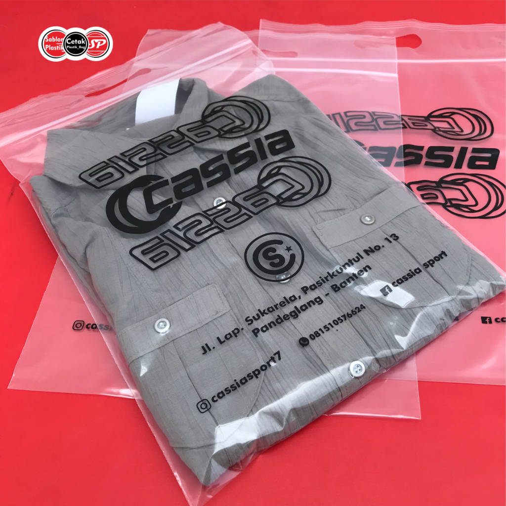 

(Isi 100pcs) Sablon Plastik Murah 28 x 36cm + 7cm, FREE DESAIN - SEJATIPRINTING - Klip Pound