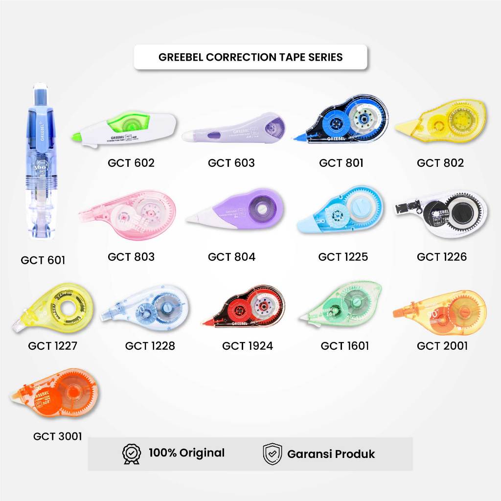 

Pita Koreksi Tip Ex Kertas Roll (1PCS) Correction Tape GREEBEL