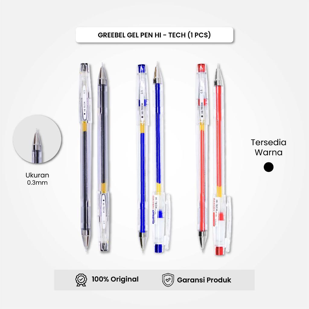 

GREEBEL Gel Pen Pulpen Pena GP-506 Hi-Tech 0.3 (3PCS/SET) / Pulpen Gel Murah Grosir