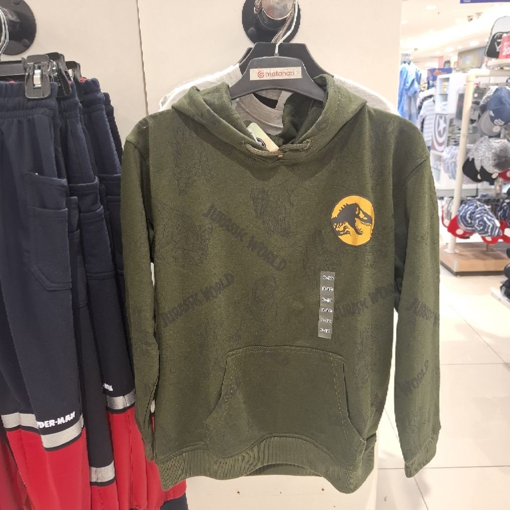 Marvel Jurassic Hoodie Jacket Kaos Lengan Panjang Original Anak Laki Laki